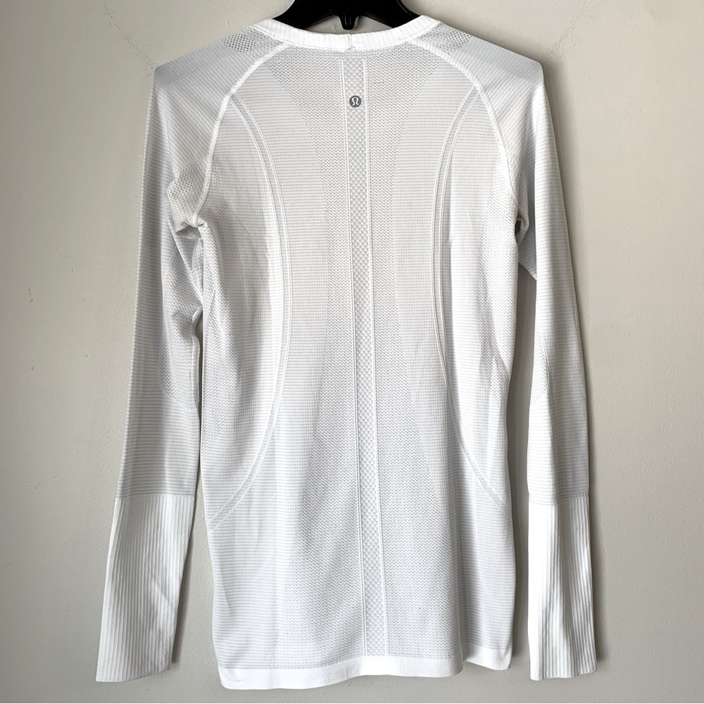 LULULEMON Swiftly Tech Long Sleeve Crew Top White 8